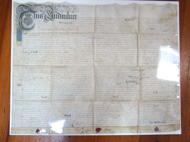 A Queen Anne Trust Indenture on vellum dated March 20, 1706 — image 2